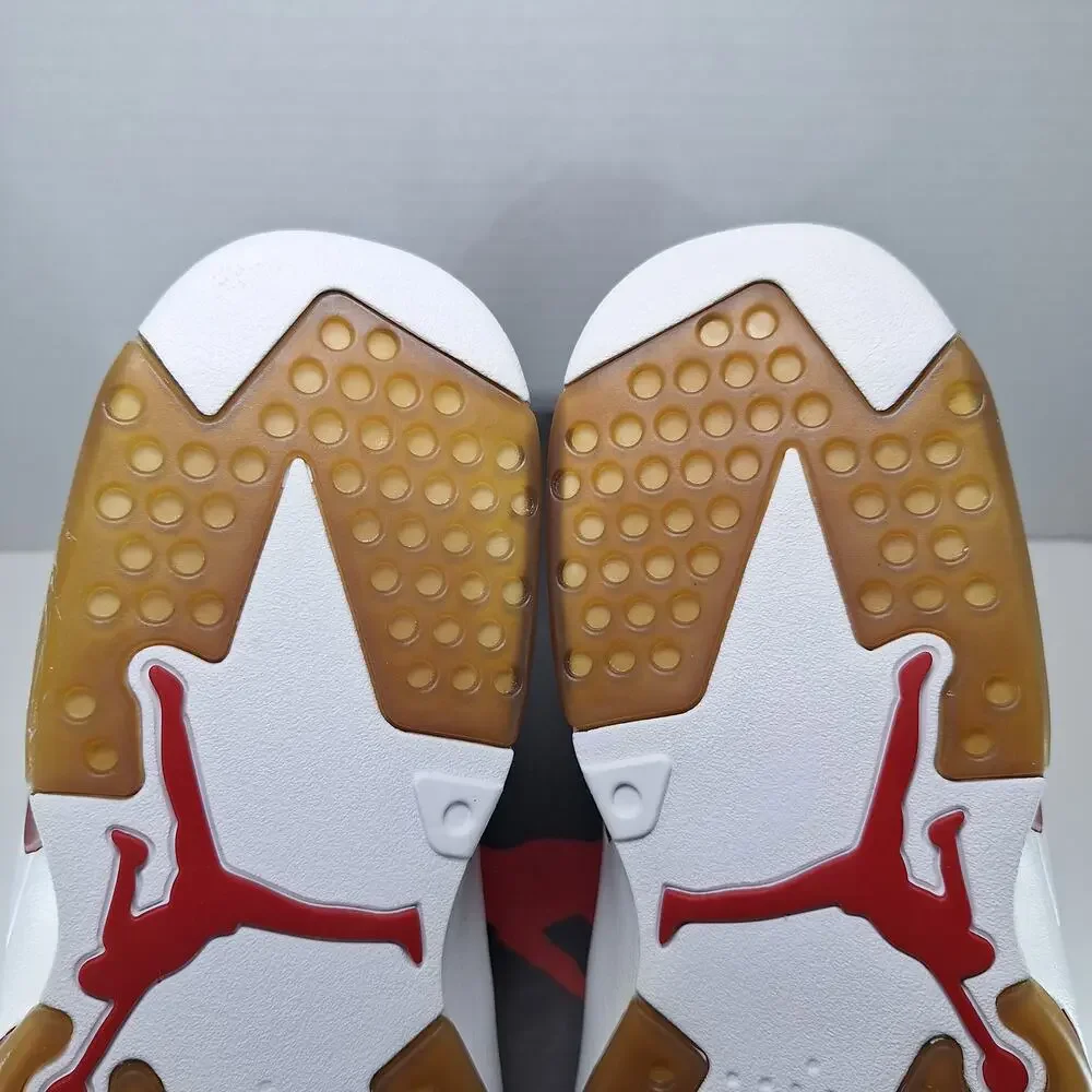 Air Jordan 6 Retro Mens 12 White Alternate 384664-113 Basketball Shoes Sneakers